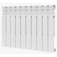 Радиатор биметаллический Rommer Optima Bm 500/80 10 секций, боковое подключение, белый