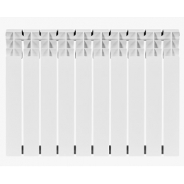Радиатор биметаллический Rommer Optima Bm 500/80 10 секций, боковое подключение, белый