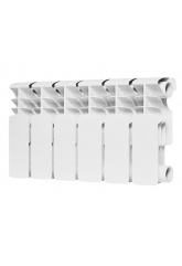 Радиатор биметаллический Rommer Plus Bm 200/100 6 секций, боковое подключение, белый