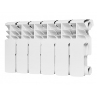 Радиатор биметаллический Rommer Plus Bm 200/100 6 секций, боковое подключение, белый