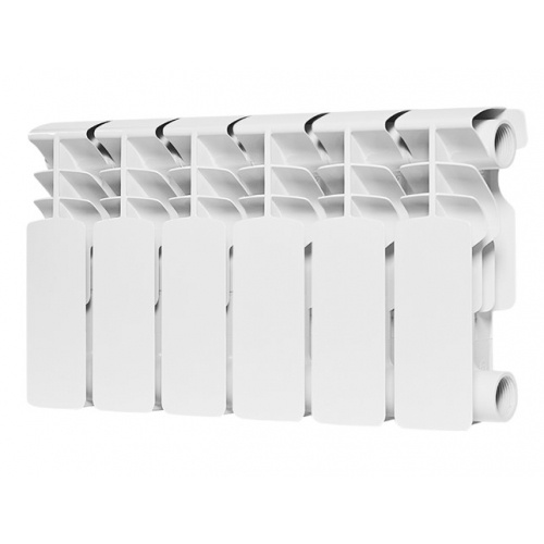 Радиатор биметаллический Rommer Plus Bm 200/100 6 секций, боковое подключение, белый купить в интернет магазине Санрай73