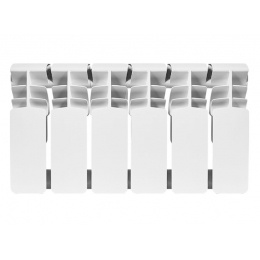 Радиатор биметаллический Rommer Plus Bm 200/100 6 секций, боковое подключение, белый