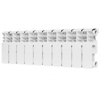 Радиатор биметаллический Rommer Plus Bm 200/100 10 секций, боковое подключение, белый