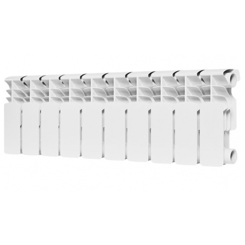 Радиатор биметаллический Rommer Plus Bm 200/100 10 секций, боковое подключение, белый купить в интернет магазине Санрай73