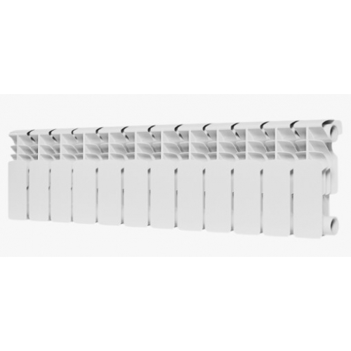 Радиатор биметаллический Rommer Plus Bm 200/100 12 секций, боковое подключение, белый купить в интернет магазине Санрай73
