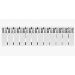 Радиатор биметаллический Rommer Plus Bm 200/100 12 секций, боковое подключение, белый
