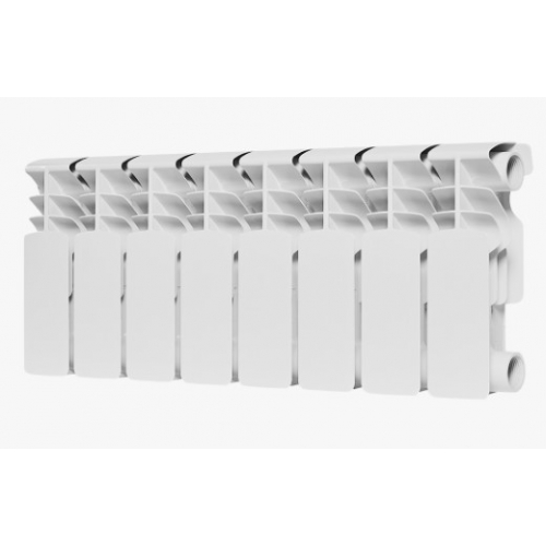 Радиатор биметаллический Rommer Plus Bm 200/100 8 секций, боковое подключение, белый купить в интернет магазине Санрай73