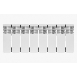 Радиатор биметаллический Rommer Plus Bm 200/100 8 секций, боковое подключение, белый