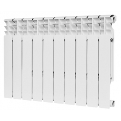 Радиатор биметаллический Rommer Plus Bm 500/100 10 секций, боковое подключение, белый