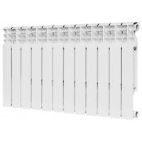Радиатор биметаллический Rommer Plus Bm 500/100 12 секций, боковое подключение, белый