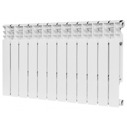 Радиатор биметаллический Rommer Plus Bm 500/100 12 секций, боковое подключение, белый