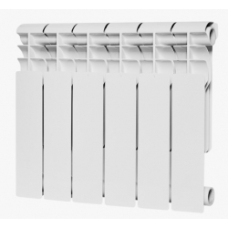 Радиатор биметаллический Rommer Profi Bm 350/80 6 секций, боковое подключение, белый