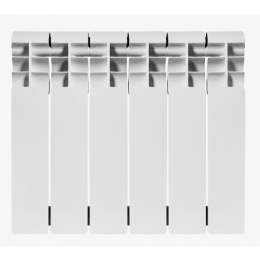 Радиатор биметаллический Rommer Profi Bm 350/80 6 секций, боковое подключение, белый