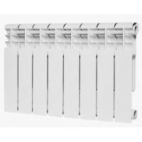 Радиатор биметаллический Rommer Profi Bm 350/80 8 секций, боковое подключение, белый