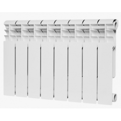 Радиатор биметаллический Rommer Profi Bm 350/80 8 секций, боковое подключение, белый