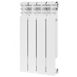 Радиатор биметаллический Rommer Profi Bm 500/80 4 секции, боковое подключение, белый