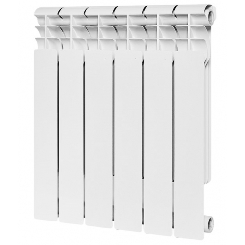 Радиатор биметаллический Rommer Profi Bm 500/80 6 секции, боковое подключение, белый купить в интернет магазине Санрай73