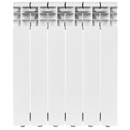 Радиатор биметаллический Rommer Profi Bm 500/80 6 секции, боковое подключение, белый