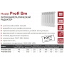 Радиатор биметаллический Rommer Profi Bm 500/80 8 секции, боковое подключение, белый