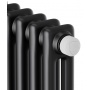 Дизайн-радиатор трубчатый Royal Thermo Insignia VC2180 4 секций, нижнее подключение, черный