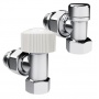 Набор термостатический угловой Royal Thermo Design 1/2"М30х1,5 хром