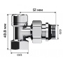Набор термостатический угловой Royal Thermo Design 1/2"М30х1,5 хром