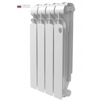 Радиатор алюминиевый RT Indigo 500/100 4 секции, боковое подключение, белый