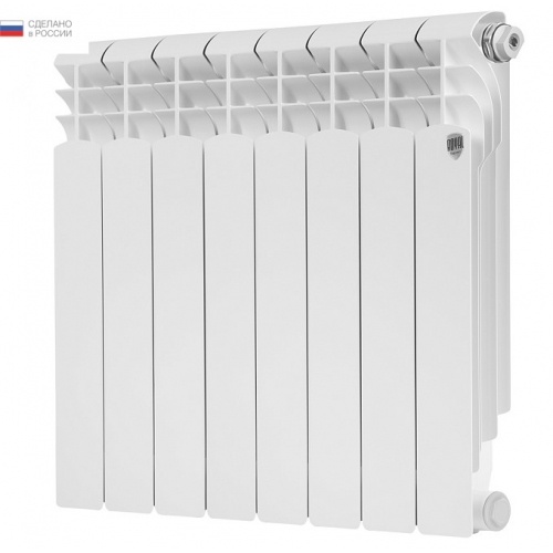 Радиатор алюминиевый RT Monoblock A 500/80 8 секций, боковое подключение, белый купить в интернет магазине Санрай73