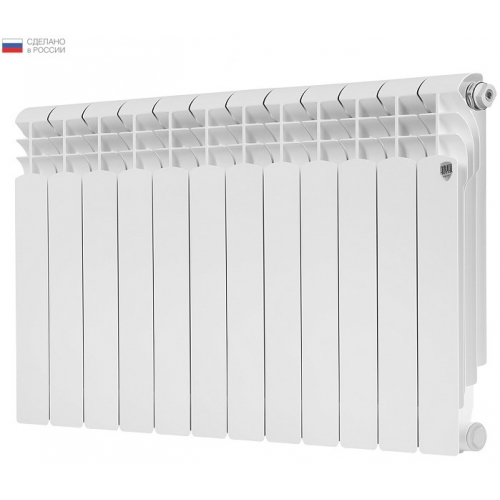Радиатор алюминиевый RT Monoblock A 500/80 12 секций, боковое подключение, белый купить в интернет магазине Санрай73