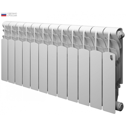 Радиатор алюминиевый RT Revolution 350/80 12 секций, боковое подключение, белый купить в интернет магазине Санрай73