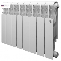Радиатор алюминиевый RT Revolution 350/80 8 секций, боковое подключение, белый