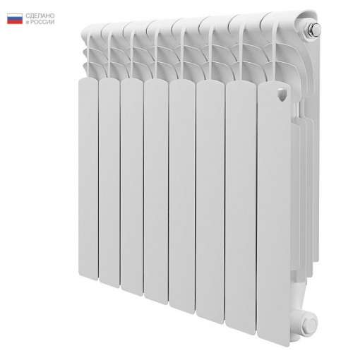 Радиатор алюминиевый RT Revolution 500/80 8 секций, боковое подключение, белый купить в интернет магазине Санрай73