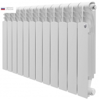 Радиатор алюминиевый RT Revolution 500/80 12 секций, боковое подключение, белый
