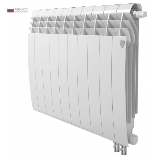 Радиатор биметаллический RT BiLiner VR Bianco Traffico 500/87 10 секций, нижнее подключение, белый купить в интернет магазине Санрай73