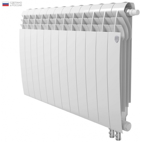 Радиатор биметаллический RT BiLiner VR Bianco Traffico 500/87 12 секций, нижнее подключение, белый купить в интернет магазине Санрай73