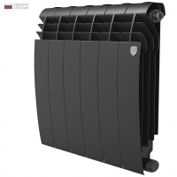 Радиатор биметаллический RT BiLiner Noir Sable 500/87 6 секций, боковое подключение, черный