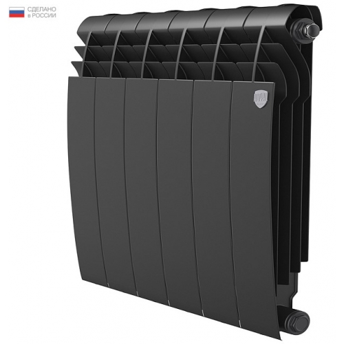 Радиатор биметаллический RT BiLiner Noir Sable 500/87 6 секций, боковое подключение, черный купить в интернет магазине Санрай73