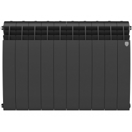 Радиатор биметаллический RT BiLiner Noir Sable 500/87 10 секций, боковое подключение, черный