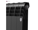 Радиатор биметаллический RT BiLiner Noir Sable 500/87 6 секций, боковое подключение, черный
