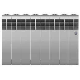 Радиатор биметаллический RT BiLiner Silver Satin 350/87 8 секций, боковое подключение, серебристый