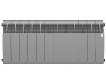 Радиатор биметаллический RT BiLiner Silver Satin 350/87 12 секций, боковое подключение, серебристый