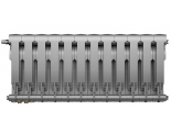 Радиатор биметаллический RT BiLiner Silver Satin 350/87 12 секций, боковое подключение, серебристый