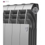 Радиатор биметаллический RT BiLiner Silver Satin 350/87 12 секций, боковое подключение, серебристый
