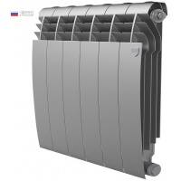 Радиатор биметаллический RT BiLiner Silver Satin 500/87 6 секций, боковое подключение, серебристый
