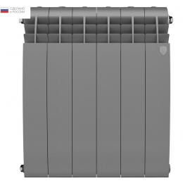 Радиатор биметаллический RT BiLiner Silver Satin 500/87 6 секций, боковое подключение, серебристый