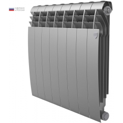 Радиатор биметаллический RT BiLiner Silver Satin 500/87 8 секций, боковое подключение, серебристый