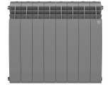 Радиатор биметаллический RT BiLiner Silver Satin 500/87 8 секций, боковое подключение, серебристый