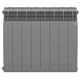 Радиатор биметаллический RT BiLiner Silver Satin 500/87 8 секций, боковое подключение, серебристый