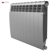 Радиатор биметаллический RT BiLiner Silver Satin 500/87 10 секций, боковое подключение, серебристый