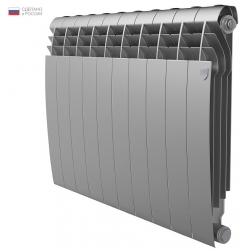 Радиатор биметаллический RT BiLiner Silver Satin 500/87 10 секций, боковое подключение, серебристый